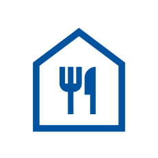 material symbols light food bank outline